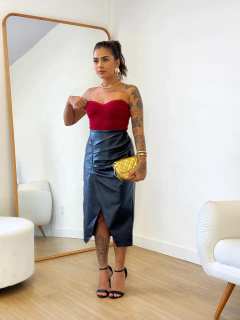 Saia Midi Courino Mari Preto na internet