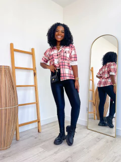 Blusa Xadrez Rosa Lila - comprar online