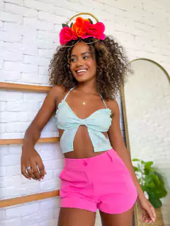 Cropped Paetê Borboleta Verde - comprar online