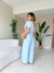 Macacão com Faixa Azul Luiza - Donna Fashionista - AmoDF