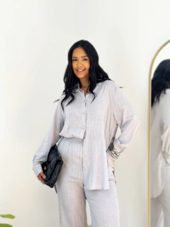 Conjunto Blusa Calça Cinza Tati - Donna Fashionista - AmoDF