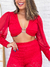 Cropped Renda Strass Vermelho Paola - Donna Fashionista - AmoDF