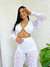 Cropped Renda Strass Branco Paola - comprar online