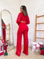 Cropped Renda Strass Vermelho Paola na internet