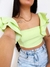 Cropped Babado Verde Elisa