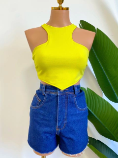 Cropped Gola Verde Giulia na internet