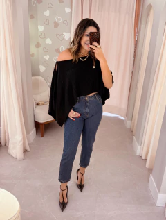 Blusa Tricô Preta Renata - Donna Fashionista - AmoDF