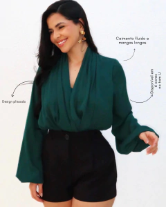 Blusa Plissada Off White Isabela