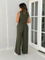 Conjunto Calça Colete Verde Olívia na internet