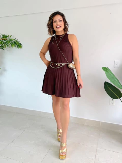 Vestido Tricô Marrom Julia - Donna Fashionista - AmoDF