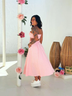 Conjunto Cropped Saia Rosa Alice - Donna Fashionista - AmoDF