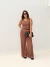 Conjunto Calça Colete Marrom Olívia - comprar online