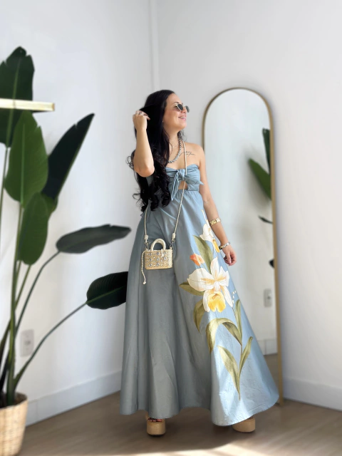 Vestido Sem Alça Orquidea Farm