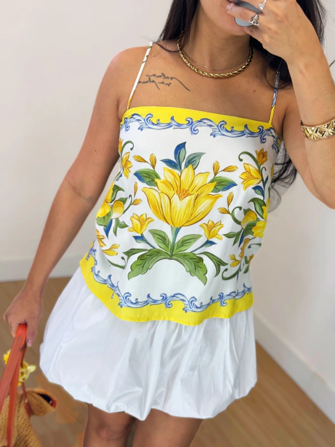 Blusa Alcinha Sicilia Lenço Farm