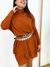 Vestido Poncho Marrom Laila