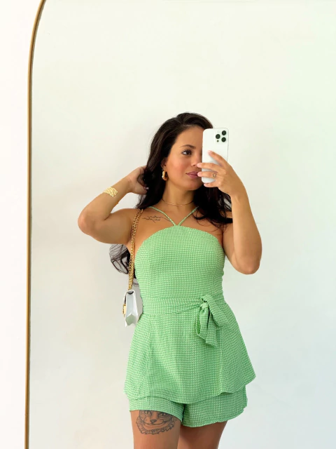 Macaquinho Amarração Verde Talita - comprar online