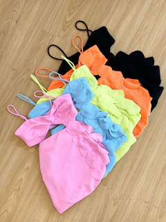 Conjunto Cropped Saia Verde Pétala - comprar online