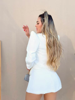Blazer Cropped Strass Branco Suellen na internet