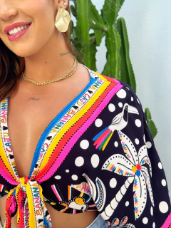 Cropped Manga Flare Caju Naty - Donna Fashionista - AmoDF