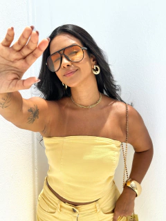 Cropped Sem Alça Lore - Donna Fashionista - AmoDF