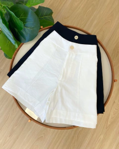 Short Alfaiataria Branco Alice - Donna Fashionista - AmoDF