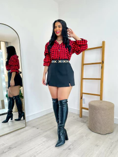 Blusa Xadrez Manga Boneca Ariel na internet