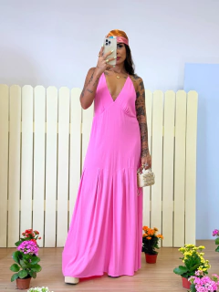 Vestido Longo Rosa Liana - comprar online