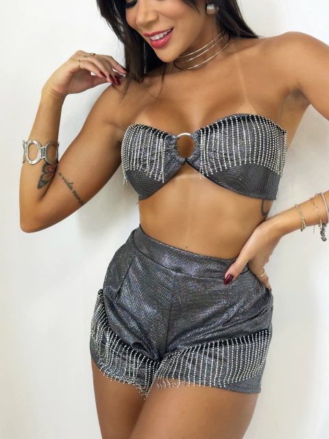 Conjunto Lurex Franjas Ludmila