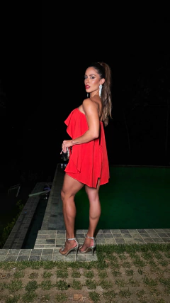 Macaquinho Sem Alça Vermelho Catarina - loja online