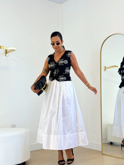 Saia Godê Branco Lara