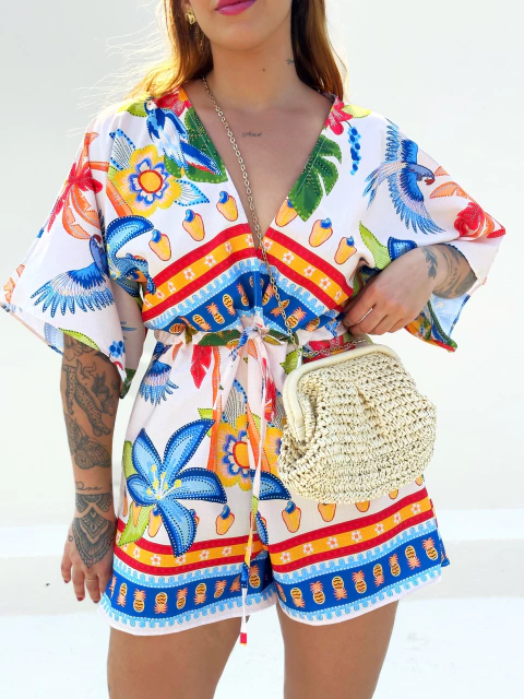 Macaquinho Estampado Caju Lili