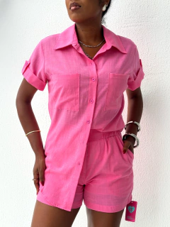 Conjunto Short Camisa Rosa Luma - loja online