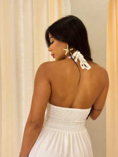 Vestido Longo Decote Off White Catarina - comprar online