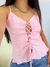 Blusa Amarração Rosa Líli - comprar online