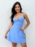 Vestido Busto Franzido Azul Maila - comprar online