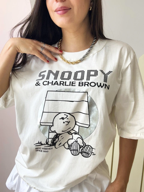 T-Shirt Snoopy Off White Mag