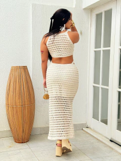 Vestido Crochê Nude Brisa - Donna Fashionista - AmoDF