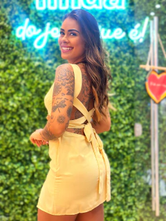 Vestido Curto Amarelo Eva - loja online