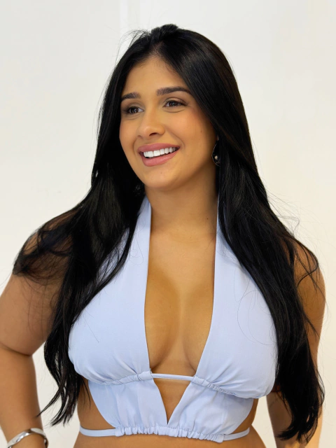 Cropped Frente Única Azul Serena - comprar online