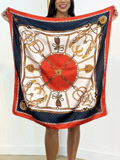 Lenço Vintage Vermelho Lara