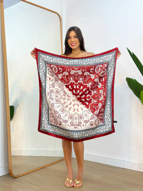 Lenco Paisley Vermelho Mia