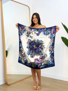 Lenço Boho Azul Aurora - comprar online