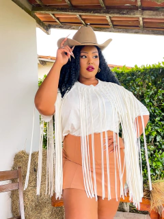 Blusa Franja Off White Ludmilla - comprar online