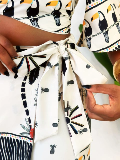 Conjunto Cropped Shortsaia Florais Tucano Luana - comprar online