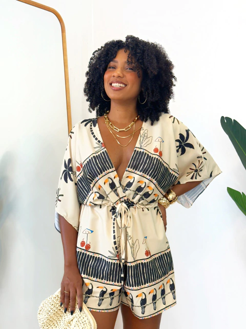 Macaquinho Estampado Tucano Lili