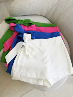 Shortsaia Alfaiataria Azul Mia