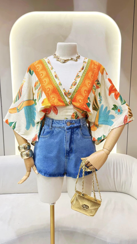 Cropped Laranja Laila - comprar online