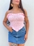 Cropped Tricô Rosa Analu - comprar online