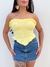 Cropped Tricô Amarelo Analu - comprar online