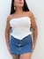 Cropped Tricô Branco Analu - comprar online